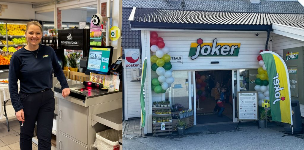 Stolt butikksjef Silje Bjørstad smiler under åpningen.