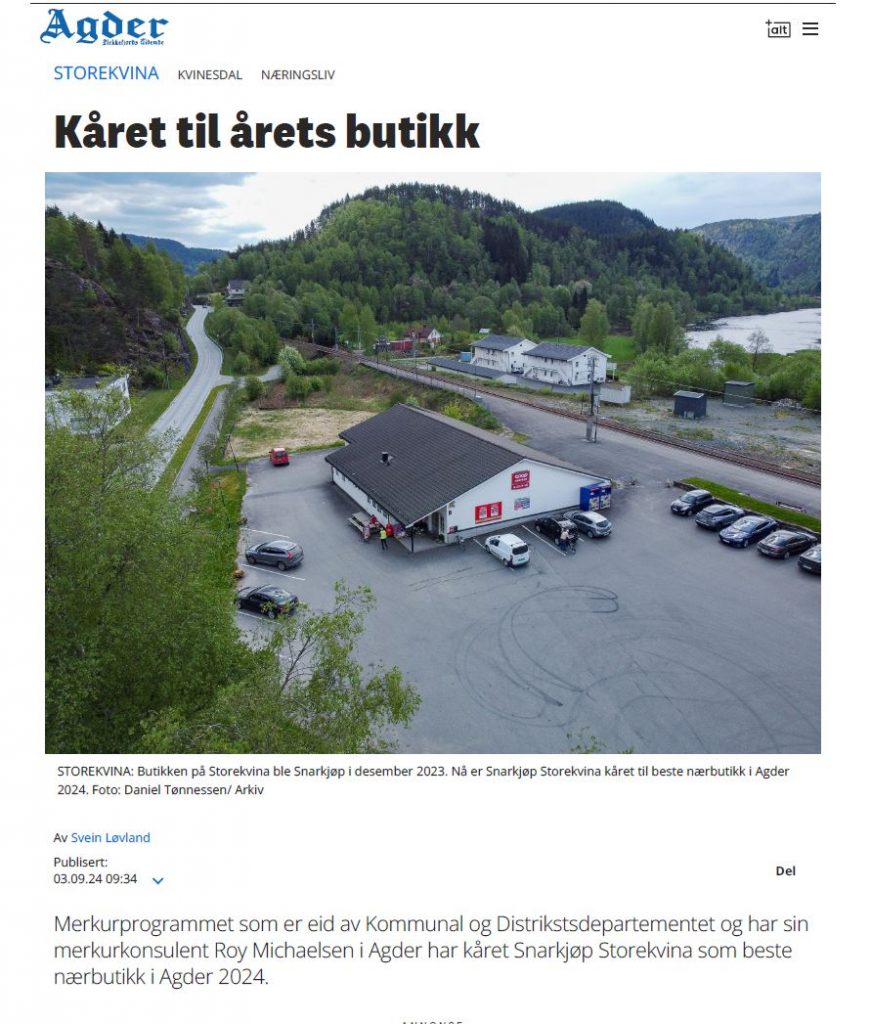 Storekvina årets butikk